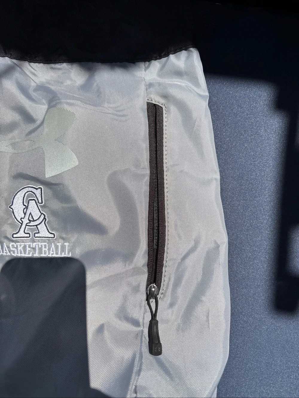 Under Armour Black and Gray Drawstring Gym Sack